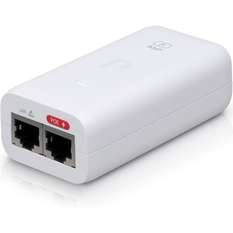 UBIQUITI U-POE-AF | PoE Injector Gigabit 802.3af | 48V 15W