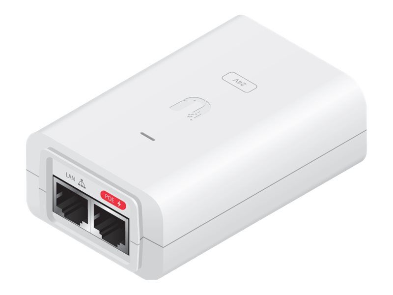 UBIQUITI UISP PoE Injector | 24V 30W Gigabit | POE-24-30W-G-WH