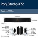 HP Poly Studio X72 | AIO Videoleiste | SIP/H.323 - Ansicht 6