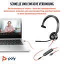 HP Poly Blackwire 3315 | Mono Headset | USB-C - Ansicht 3