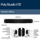 HP Poly Studio V52 | USB Videobar | 84 cm Weiß - Ansicht 7
