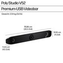 HP Poly Studio V52 | USB Video Bar | 4K 20MP - Ansicht 4