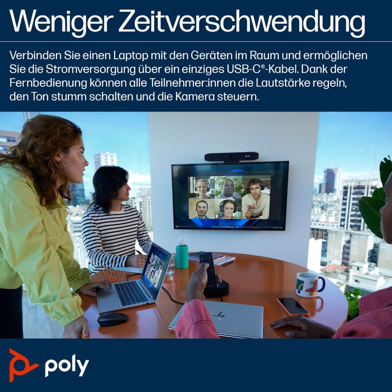 HP Poly Studio R30 | USB Videobar | 4K