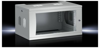 RITTAL 19" Wandgehäuse FlatBox, 6 HE, 600 x 600 mm, hellgrau RAL 7035